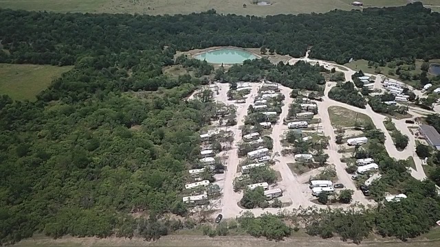 aerial view of batl ranch rv resort before pool